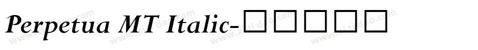 Perpetua MT Italic字体转换